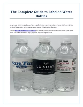 the complete guide to labeled water bottles