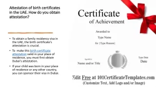 Birth Certificate Attestation