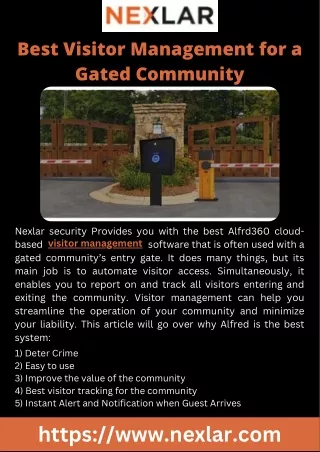 Best Visitor Management for a Gated Community