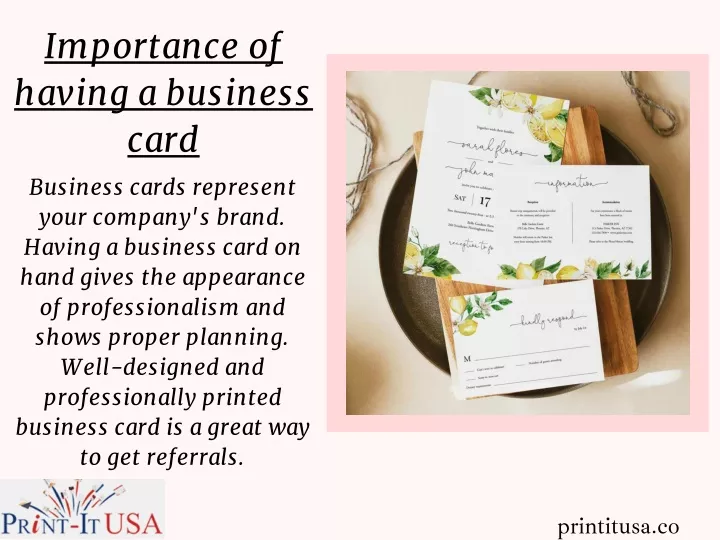 importance of having a business card