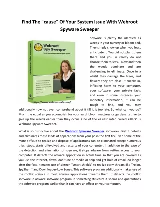 find the cause of your system issue with webroot