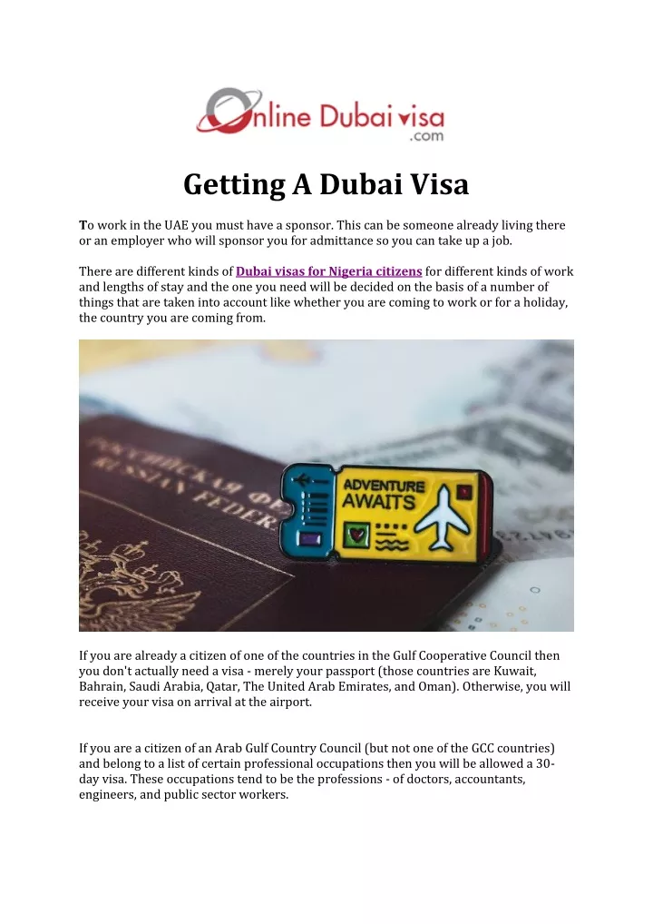 Ppt Getting A Dubai Visa Powerpoint Presentation Free Download Id11792913 1908