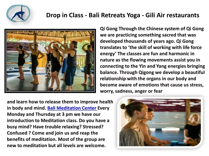 drop in class bali retreats yoga gili