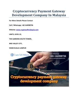 cryptocurrency payment gateway development
