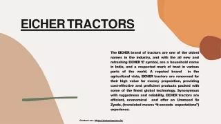 EICHER TRACTORS
