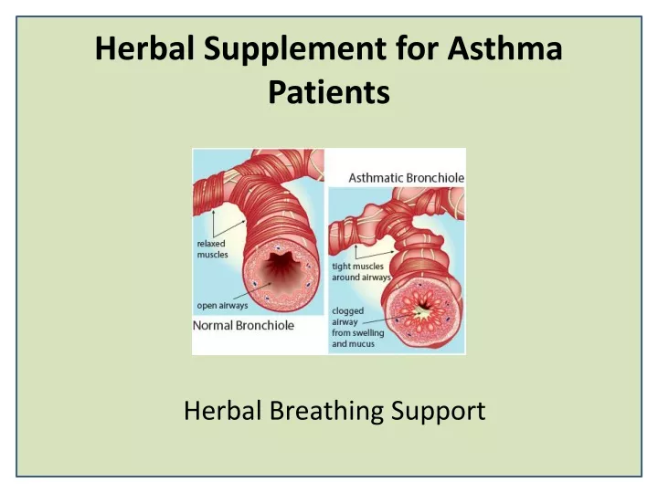 herbal supplement for asthma patients