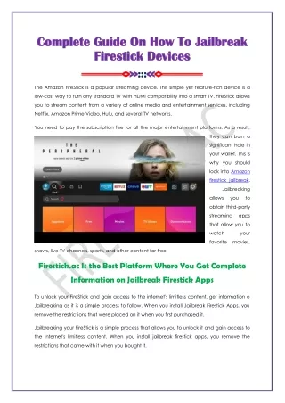How To Install Jailbreak Firestick Devices