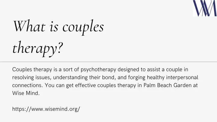 what is couples therapy