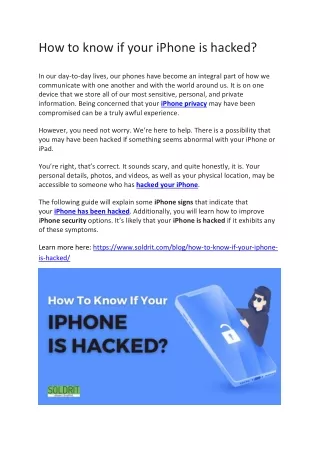 how to know if your iphone is hacked