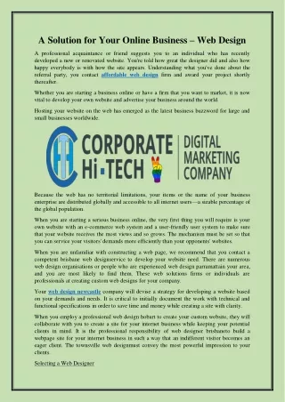 A Solution For Your Online Business