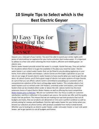10 simple tips to select which is the best