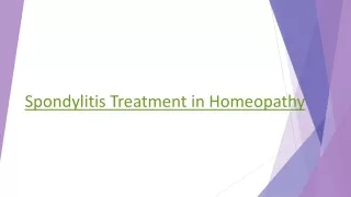 Spondylitis Treatment in Homeopathy