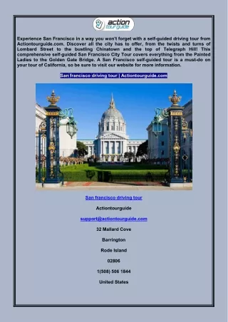 San francisco driving tour