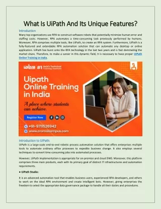 what is uipath and its u what is uipath