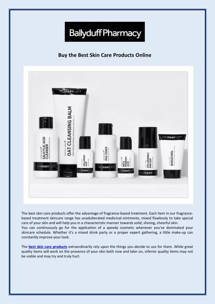 buy the best skin care products online