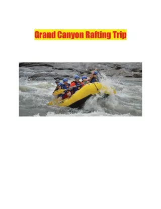 Grand Canyon Rafting Trip