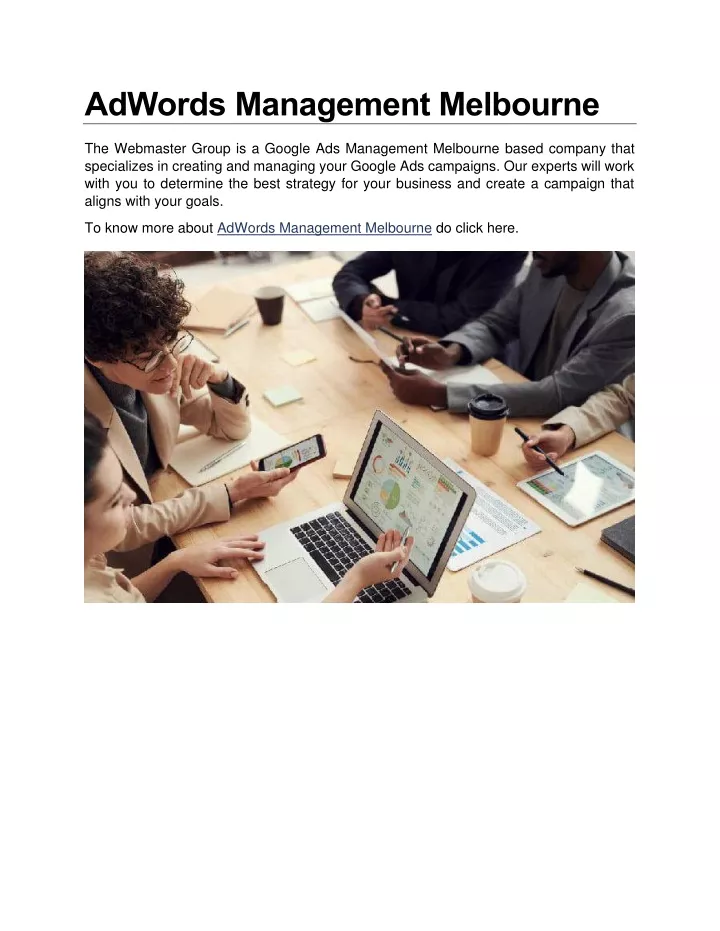 adwords management melbourne the webmaster group