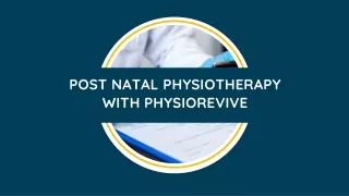 post natal physiotherapy with physiorevive