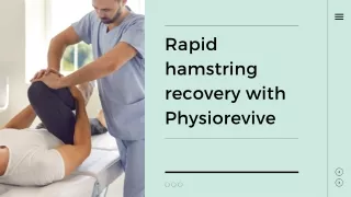 rapid hamstring recovery with physiorevive