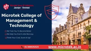 Best College in Varanasi - Microtek Group of Institutions.