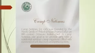 Girls Summer, Sleep Away & Overnight Camp in Milford PA