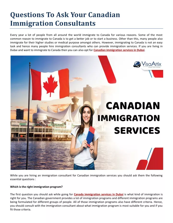 questions to ask your canadian immigration