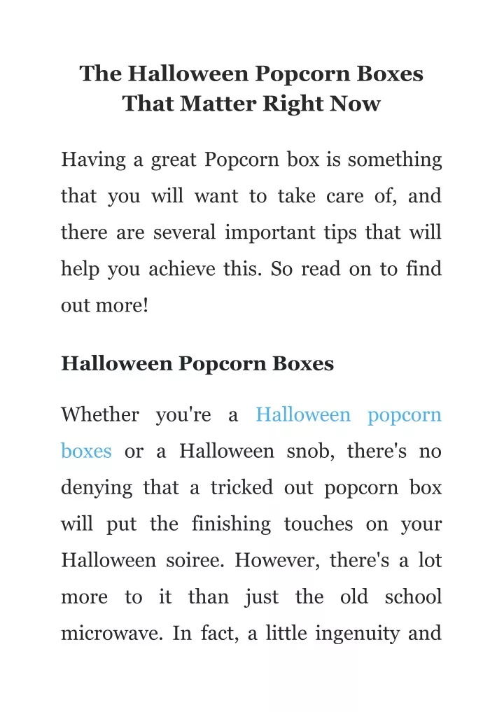 the halloween popcorn boxes that matter right now