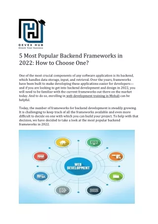 5 Most Popular Backend Frameworks in 2022