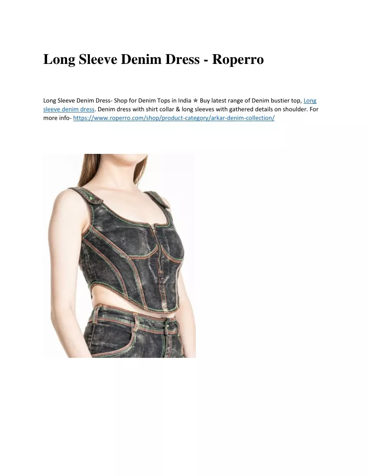 long sleeve denim dress roperro