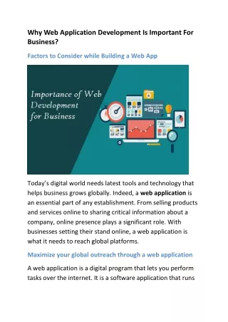 Why Web Application Development Is Important For Business