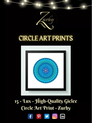 15 - Lux - High-Quality Giclee Circle Art Print - Zurhy