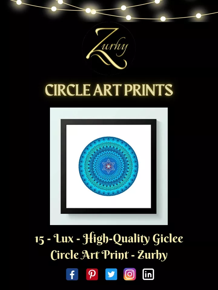 15 lux high quality giclee circle art print zurhy