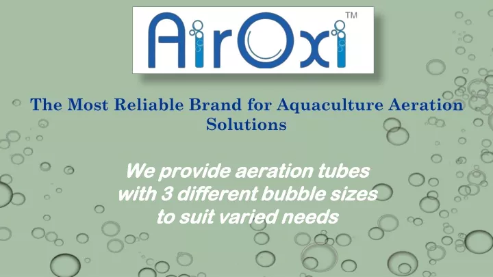 the most reliable brand for aquaculture aeration