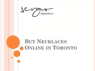 Buy Necklaces Online in Toronto
