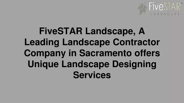 fivestar landscape a leading landscape contractor