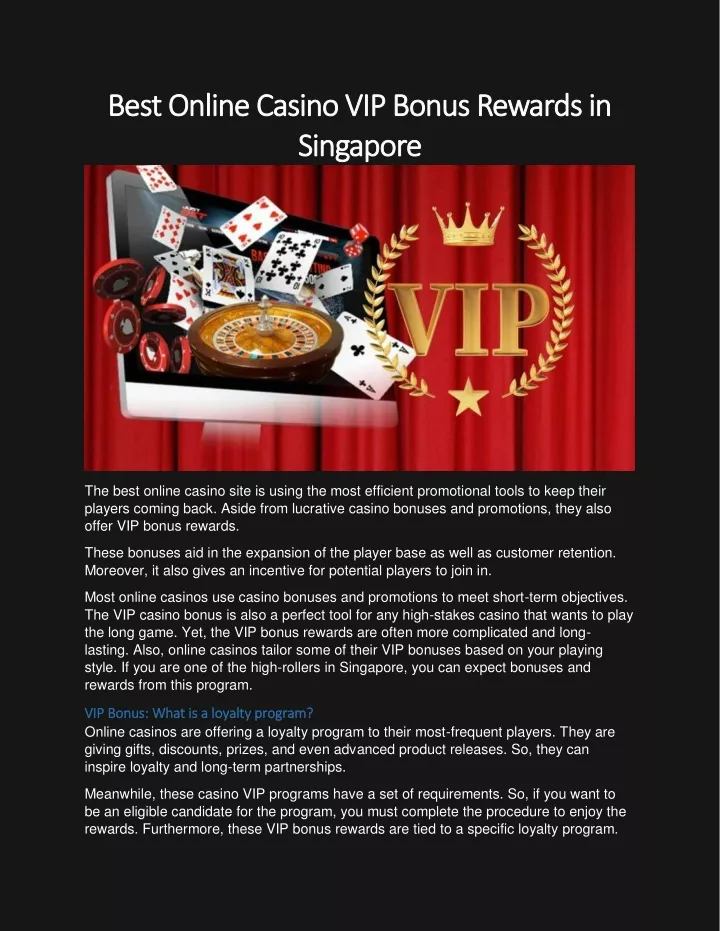 best online casino vip bonus rewards in best