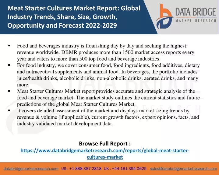 meat starter cultures market re port global
