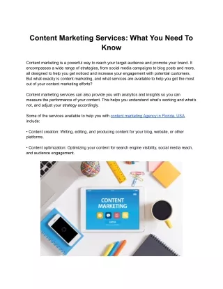 content marketing services what you need to know