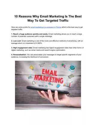 10 reasons why email marketing is the best
