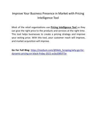 improve your business presence in market with
