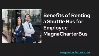 Shuttle Service for Employees for Rent