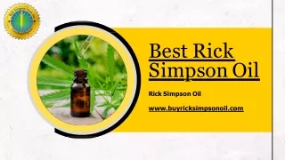 Best Rick Simpson Oil - Rick Simpson Oil