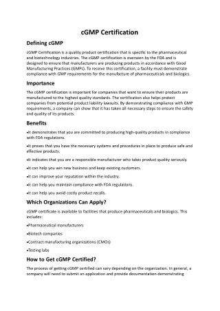 cGMP Certificatio1