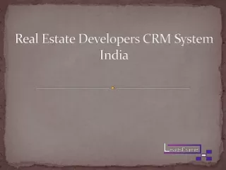 Real Estate Developers CRM System India