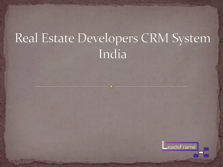 real estate developers crm system india