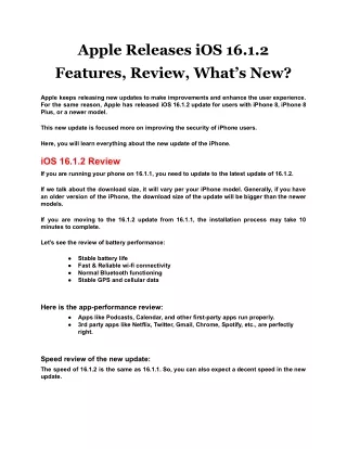 apple releases ios 16 1 2 features review what