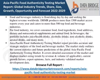 Asia-Pacific Food Authenticity Testing Market