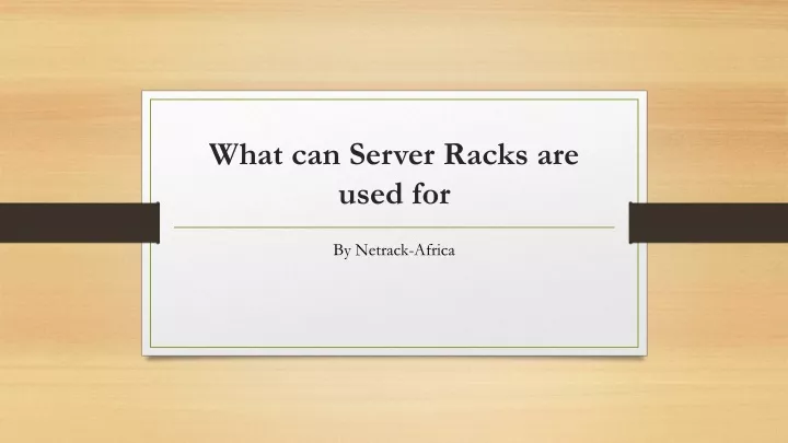what can server r acks are used for
