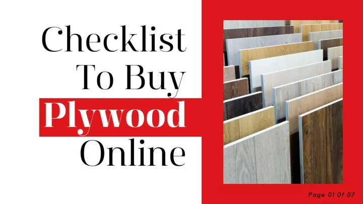 checklist to buy plywood online