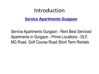 Service Apartments Gurgaon